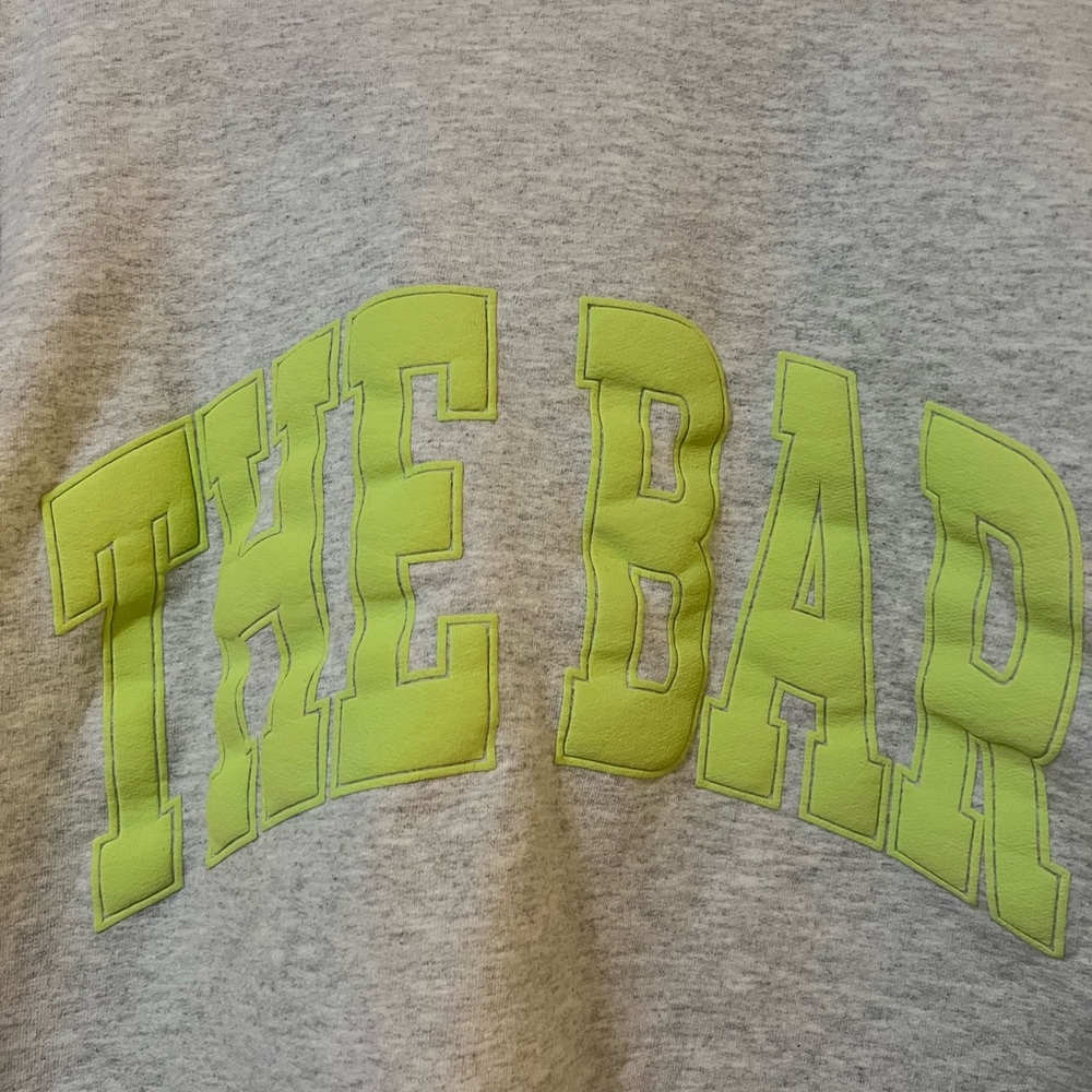The Bar Varsity Sweatshirt Gray with Lime